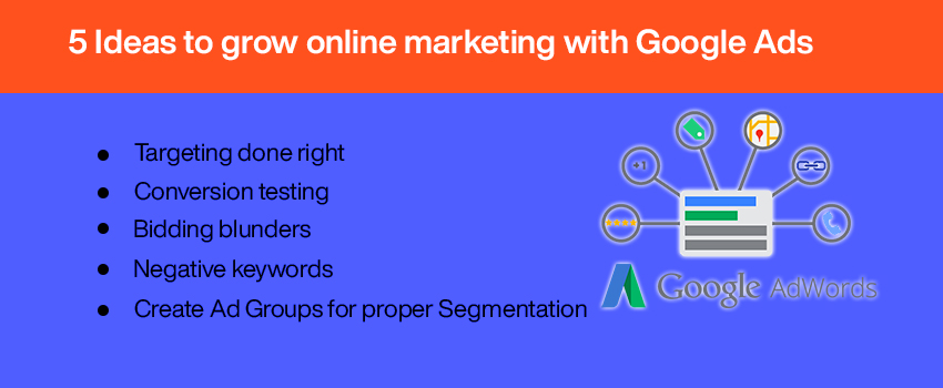 5 Ideas to grow online marketing with Google Ads