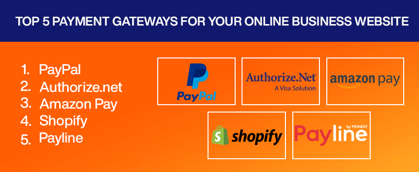 Top 5 Payment Gateways for Your Online Business Website